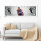 Kawhi Leonard Basketball Panorama Stretched Canvas Wall Art wall art