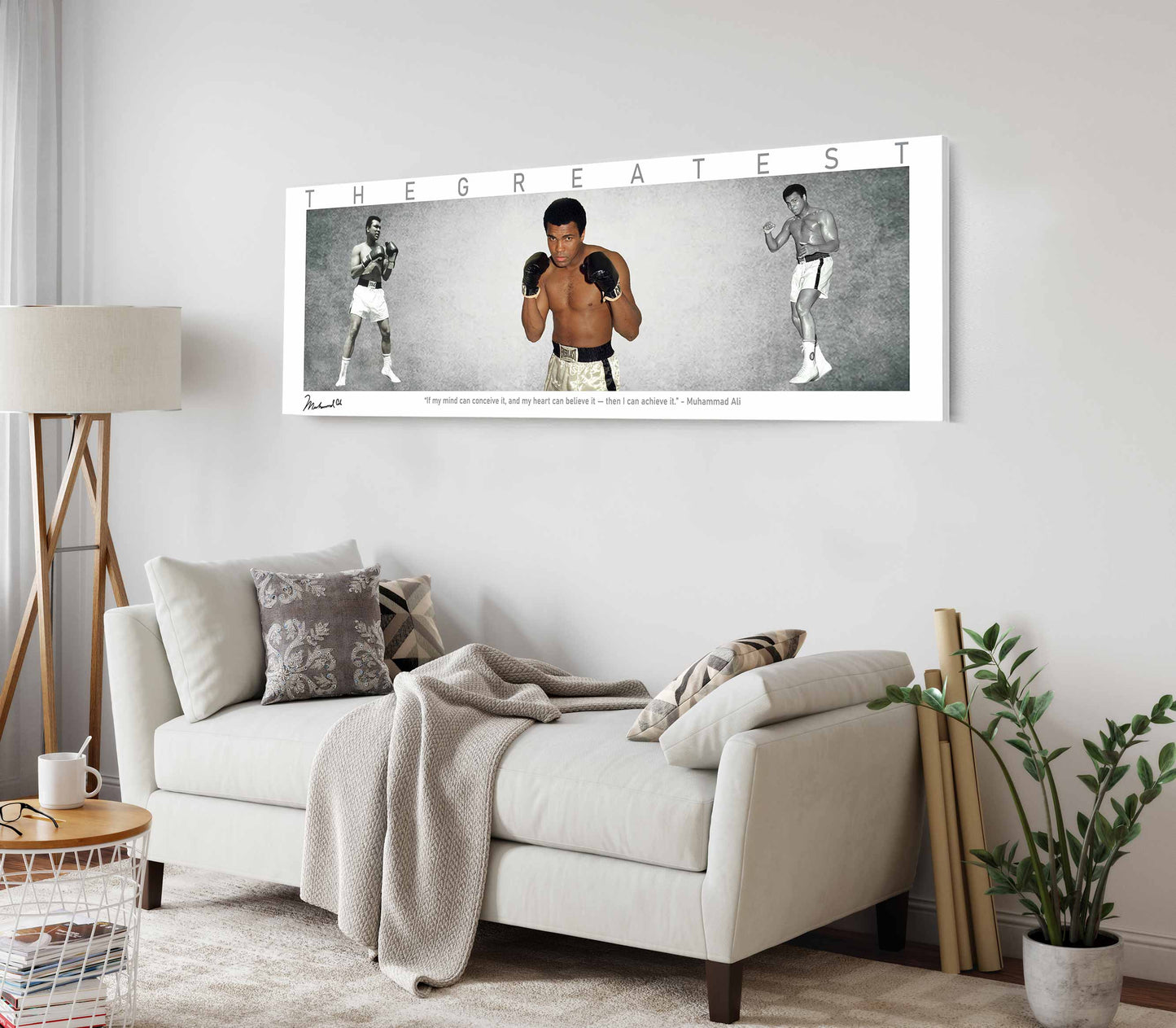 Muhammad Ali Boxing Panorama Stretched Canvas Wall Art wall art