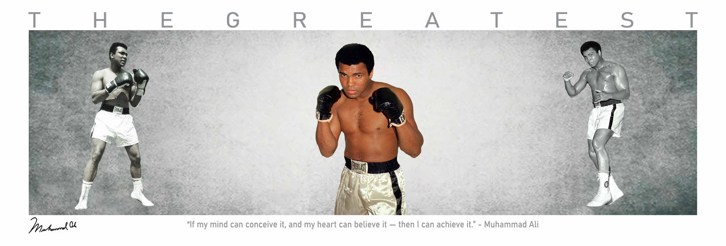 Muhammad Ali Boxing Panorama Stretched Canvas Wall Art wall art