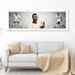 Pelé Football Panorama Stretched Canvas Wall Art wall art