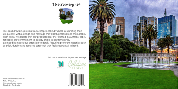 Parliament Gardens Melbourne Greeting Card - The Scenery Set - 10 Pcs