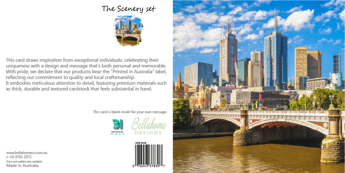 Melbourne City Business District Greeting Card - The Scenery Set - 10 Pcs