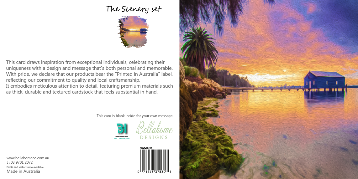 Sunrise View in Western Australia Greeting Card - The Scenery Set - 10 Pcs