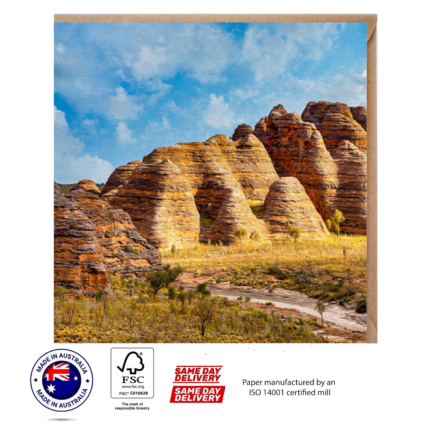 Purnululu National Park Australia Greeting Card - The Scenery Set - 10 Pcs