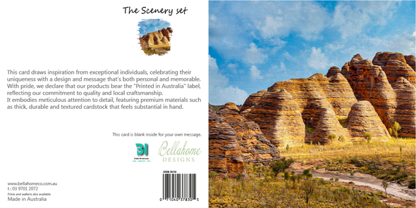 Purnululu National Park Australia Greeting Card - The Scenery Set - 10 Pcs