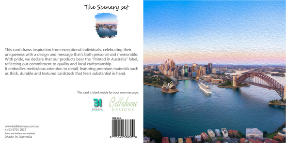 Sunrise at Sydney City Skyline Greeting Card - The Scenery Set - 10 Pcs