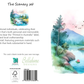 Lake and Mountains Watercolor Greeting Card - The Scenery Set - 10 Pcs