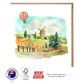 Farm and Ballon Greeting Card - The Scenery Set - 10 Pcs