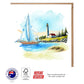 Lighthouse and Sailboat Greeting Card - The Scenery Set - 10 Pcs