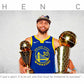 Stephen Curry Basketball Panorama Stretched Canvas Wall Art wall art