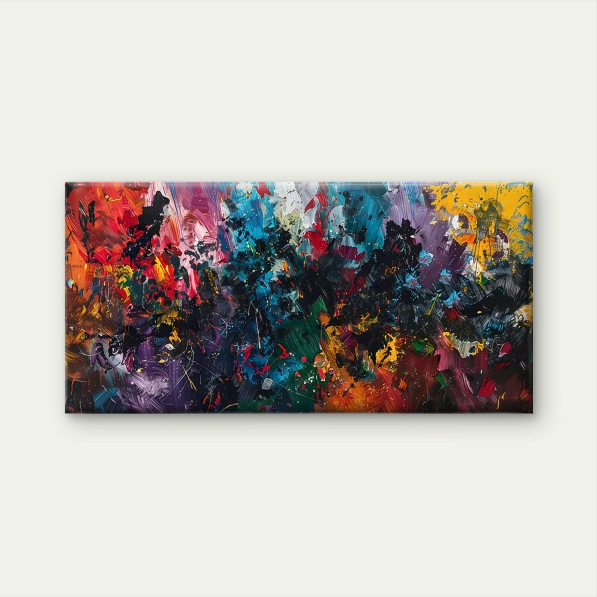 Abstract Colorful Galaxy Wall Art Canvas Office Home Room Framed 120x60cm