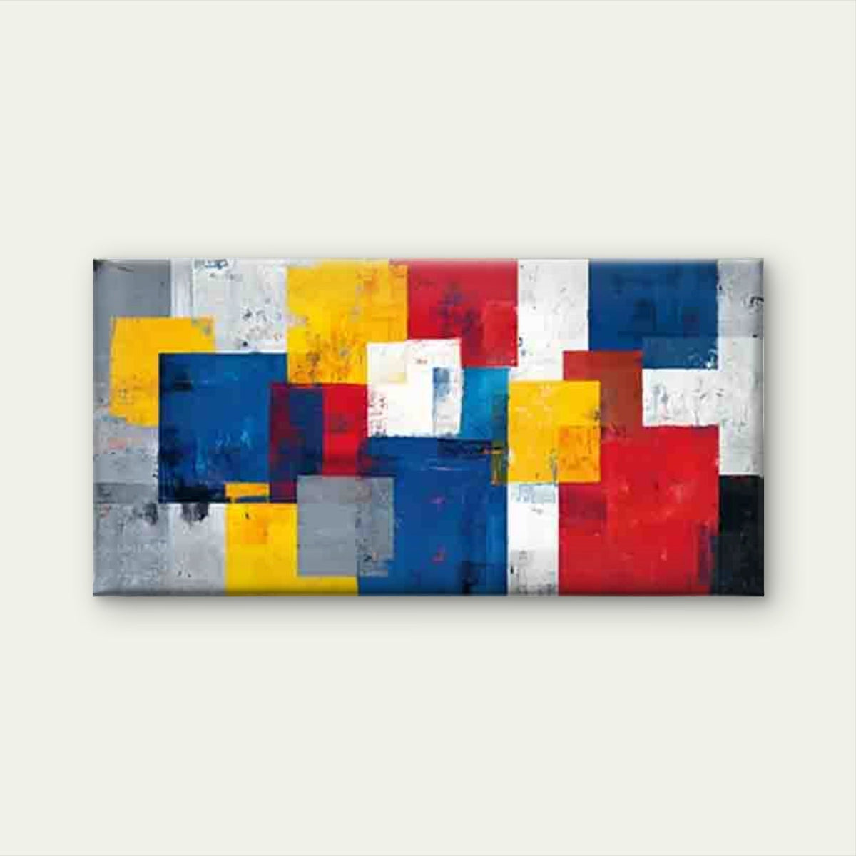 Colorful Geometric Abstract Wall Art Canvas Office Home Room Framed 120x60cm
