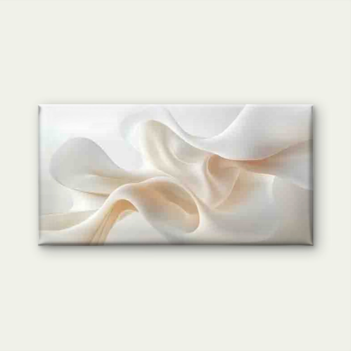 Abstract Flowing White Shapes Wall Art Canvas Office Home Room Framed 120x60cm
