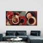 Abstract Circle with Red Accent Wall Art Canvas Office Home Room Framed 120x60cm