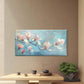 Spring Morning Floral Haze Wall Art Canvas Office Home Room Framed 80x45cm