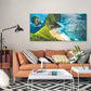 Kelingking Beach Bali Indonesia Coastal Cliff & Turquoise Ocean Wall Art canvas office home room framed 120x60cm