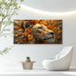 Mosaic Lion Fire Canvas Wall Art Canvas Office Home Room Framed 120x60cm