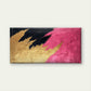Pink Gold Black Abstract Wall Art Canvas Office Home Room Framed 120x60cm