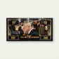 Vintage Criminal Money Print Wall Art Canvas Office Home Room Framed 120x60cm