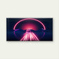 80s Synthwave Landscape Wall Art Canvas Office Home Room Framed 120x60cm