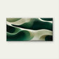 Green And Cream Abstract Waves Wall Art Canvas Office Home Room Framed 120x60cm