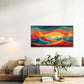 Colorful Layered Mountain Scene Wall Art Canvas Office Home Room Framed 120x60cm