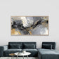 Gray Gold Abstract Waves Wall Art Canvas Office Home Room Framed 120x60cm