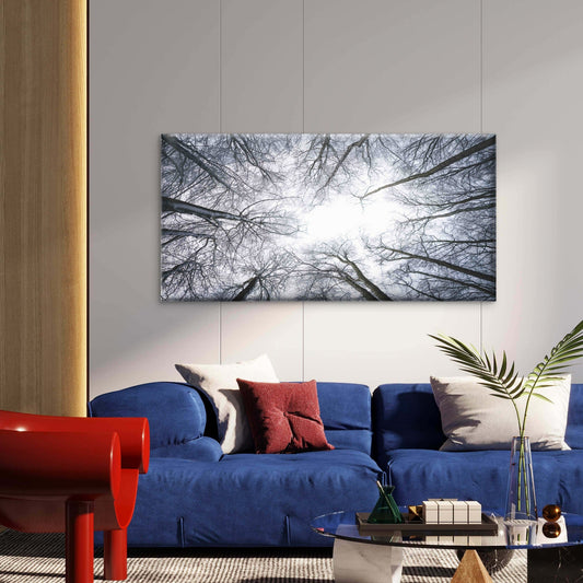 Bare Trees Sky Landscape Wall Art Canvas Office Home Room Framed 80x45cm