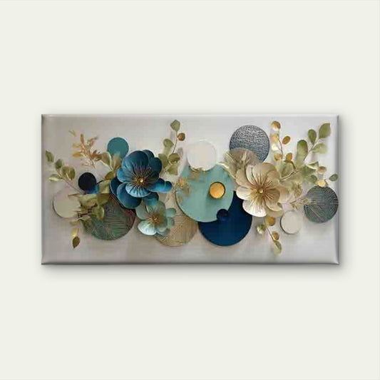 Abstract Minimalist Florals Wall Art Canvas Office Home Room Framed 80x45cm
