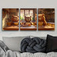 3pcs The Bear Is in The Kitchen Metal Print Ready to Hang Art
