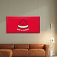 Bold Red Melon Cartoon Wall Art Canvas Office Home Room Framed 80x45cm