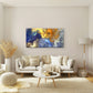 Abstract Design of Golden Cloud Wall Art Canvas Office Home Room Framed 80x45cm