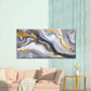 Gilded Marble Fluid Art Wall Art Canvas Office Home Room Framed 80x45cm