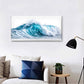 Coastal Surf Splashing Wave Wall Art Canvas Office Home Room Framed 120x60cm