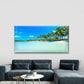 Peaceful Tropical Beach Island Wall Art Canvas Office Home Room Framed 120x60cm