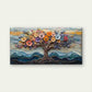 Vibrant Tree of Life Wall Art Canvas Office Home Room Framed 80x45cm