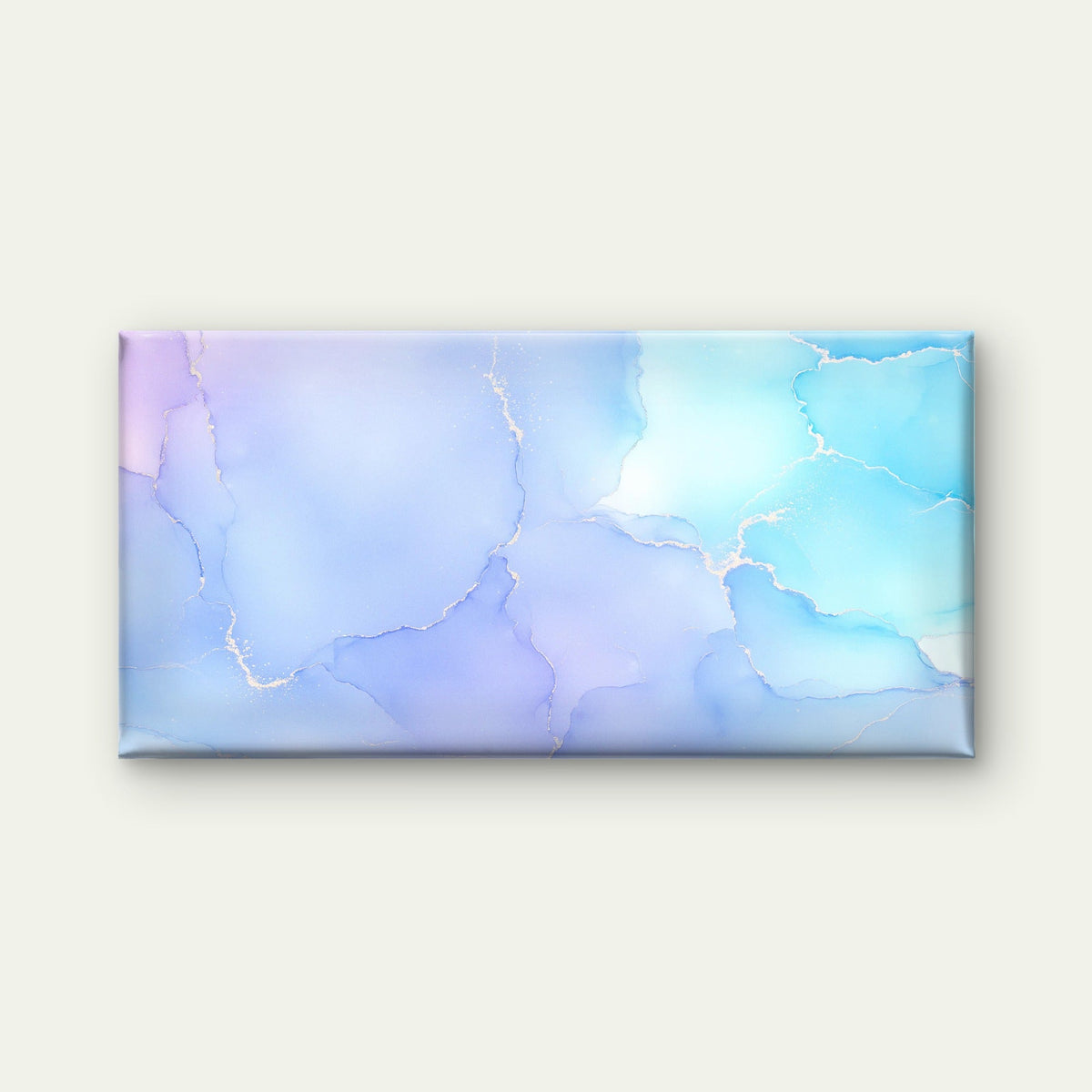 Lavender Tides Gilded Ripples Wall Art Canvas Office Home Room Framed 120x60cm