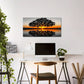 Black and White Oak Tree Sunset Wall Art canvas office home room framed 120x60cm