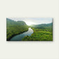 Alvord River Through Rainforest Wall Art Canvas Office Home Room Framed 120x60cm