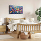 Colorful Flowers Blossom Trendy Botanical Wall Art canvas office home room framed 120x60cm