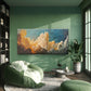 Golden Sunset Clouds Sky Scene Wall Art Canvas Office Home Room Framed 120x60cm