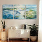 3pcs Seaplane & Serene Lakeside Scenes Metal Print Ready to Hang Art