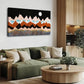 Geometric Colorful Full Moon Wall Art canvas office home room framed 120x60cm