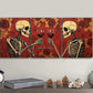 3pcs Skeletons Clinking Wine Glasses Metal Print Ready to Hang Art