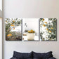 3pcs Botanical Fruit Lemon Vintage Classic Design Metal Print Ready to Hang Art