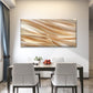 Avant-Garde Flowing Champagne Wall Art Canvas Office Home Room Framed 120x60cm