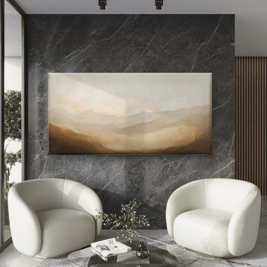 Vintage Abstract Landscape Wall Art Canvas Office Home Room Framed 80x45cm