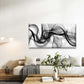 Monochromatic Black Smoke Wall Art Canvas Office Home Room Framed 120x60cm