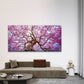 Pink Cherry Blossom Tree View Wall Art Canvas Office Home Room Framed 120x60cm