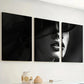 3pcs Modern Monochrome Fashion Female Art Wall Art Set Canvas Framed 40x60cm - High Quality Print 100% Australian Made Wall Canvas Ready to Hang